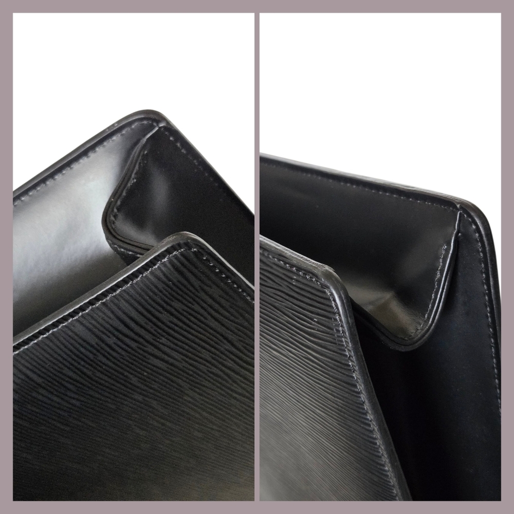 Authentic Louis Vuitton Black Epi Leather Sac Plat - Picture 4 of 7